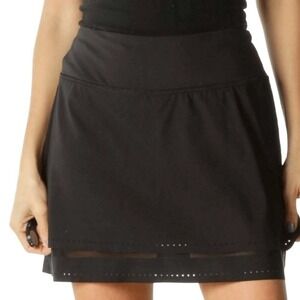 Athleta Women's Black Poly Laser Trim Layered Athletic Tennis Skort l Medium